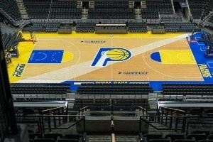  这颜值如何？步行者官方晒出了配套城市版球衣的城市版球场涂装